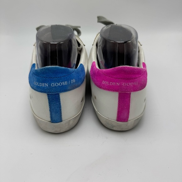 Golden Goose Sneakers Rare Pink & Blue Womens Size 41 US Size 11 GGDB Super-Star - Picture 3 of 11